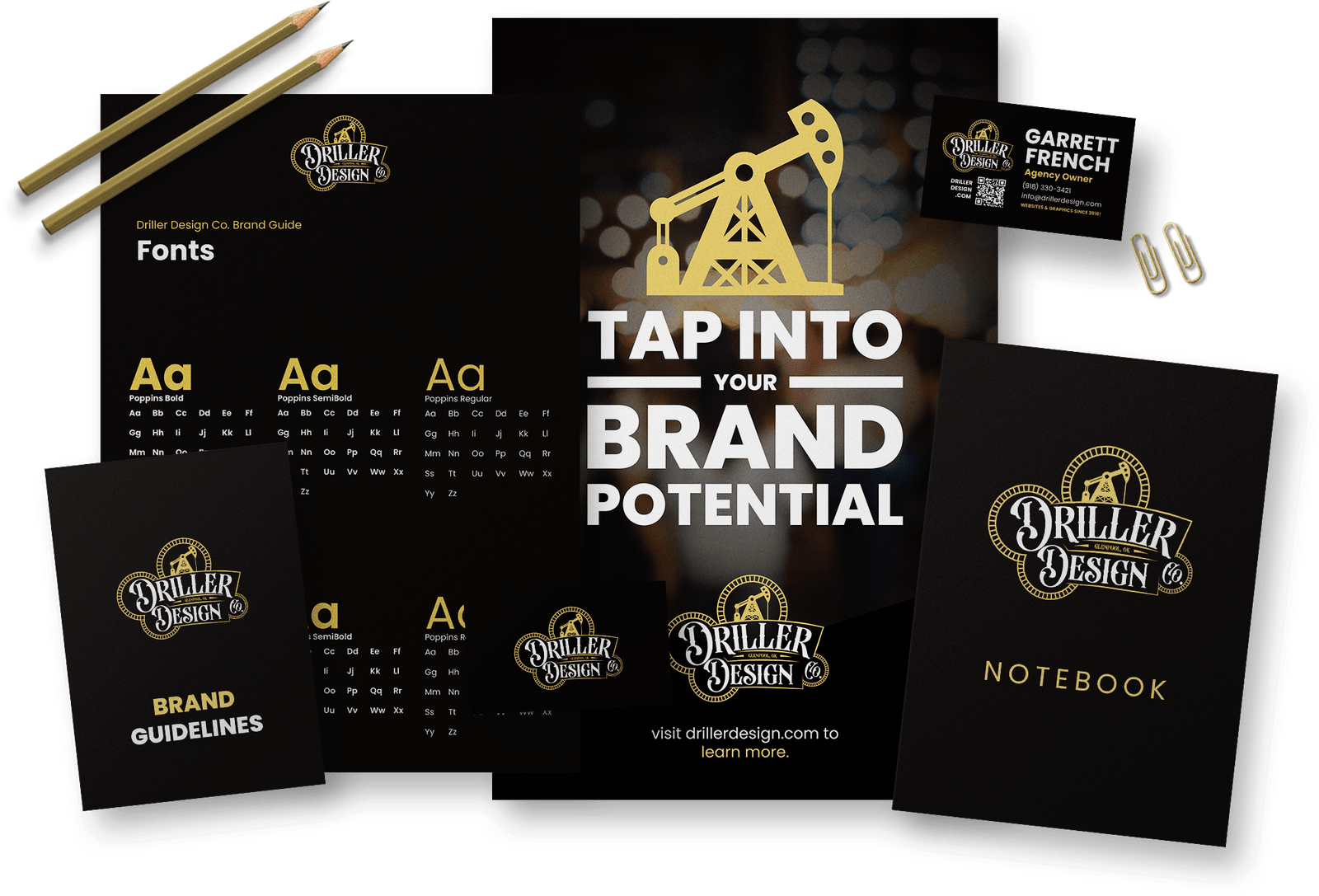 Driller Design Co. Brand Layout: Fueling Brands, Inspiring Growth (Color) | Driller Design Co. | Oklahoma's Full-Service Marketing Agency