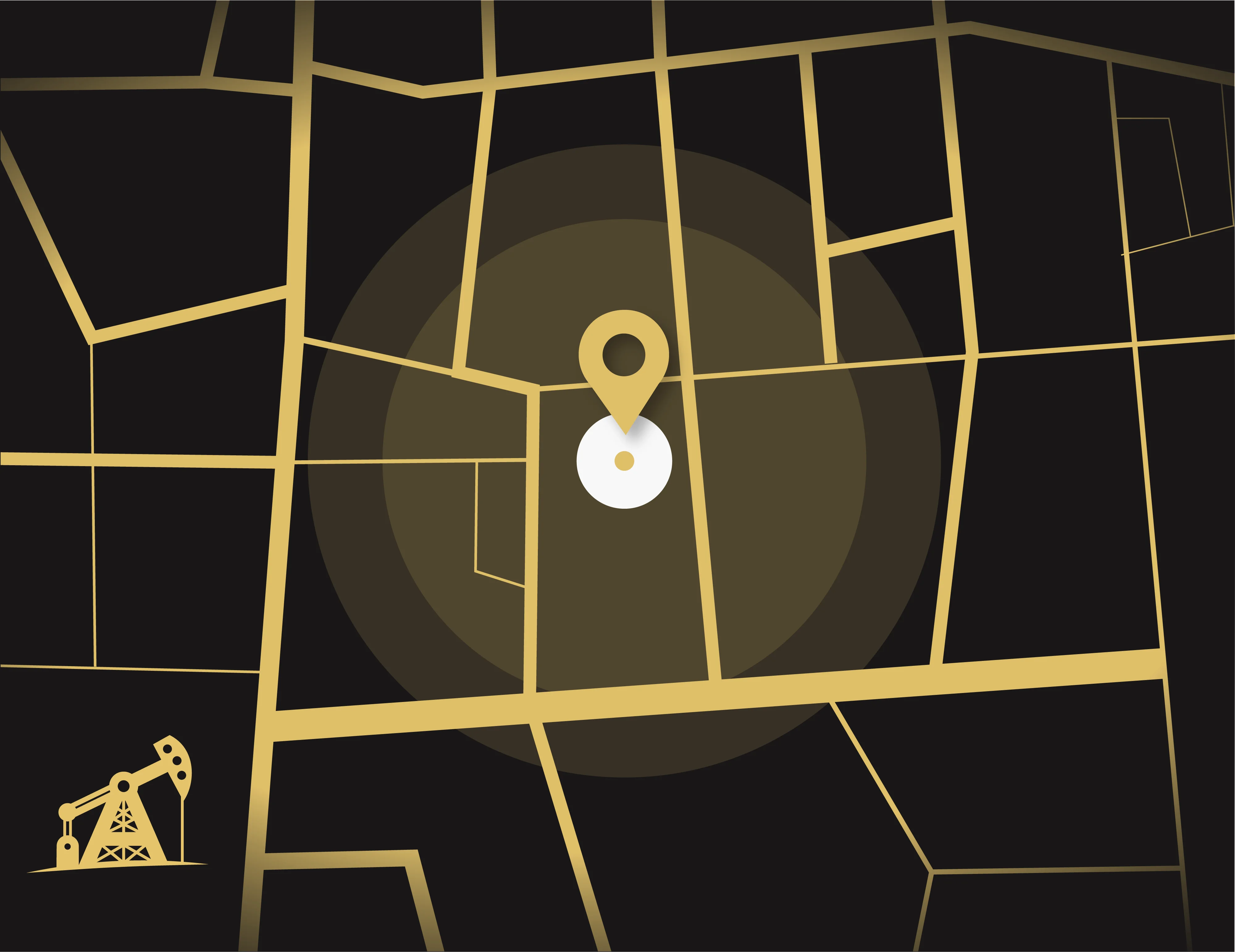 Custom Map Illustration with Driller Jack (Color) | Driller Design Co. | Oklahoma's Full-Service Marketing Agency