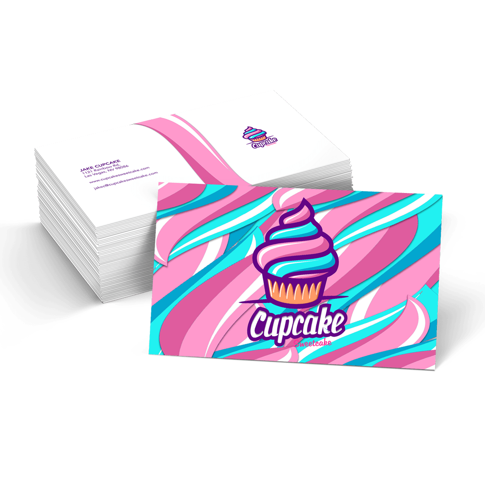 Custom Business Cards: Cupcake Shop (Color) | Driller Design Co. | Oklahoma's Full-Service Marketing Agency